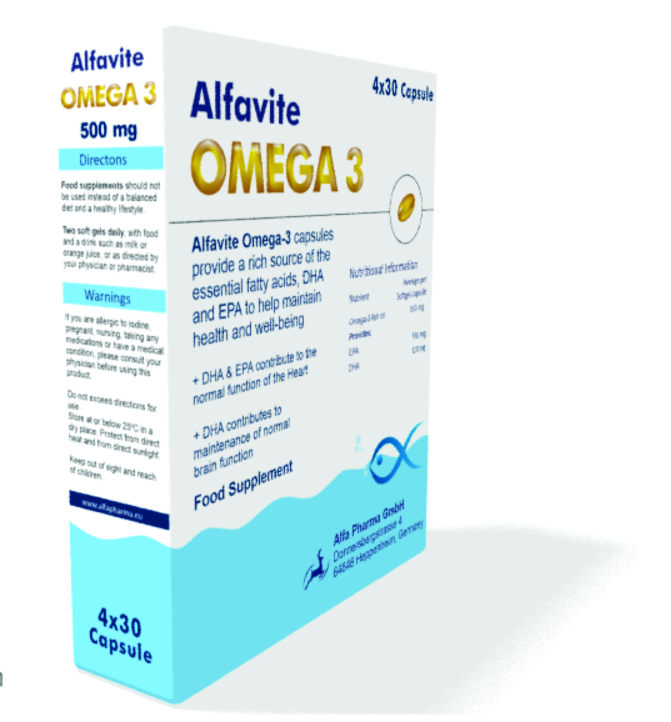 Vervreemden Kracht Psychologisch Alfa Omega-3 500 | Alfa Pharma GmbH